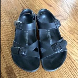 NEW Black Girls Birkenstock Sandals Size 13